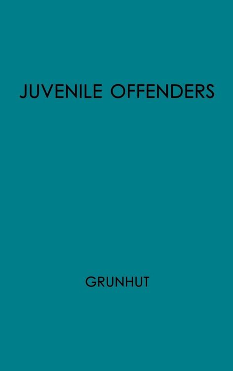 Produktbild: Juvenile Offenders Before the Courts