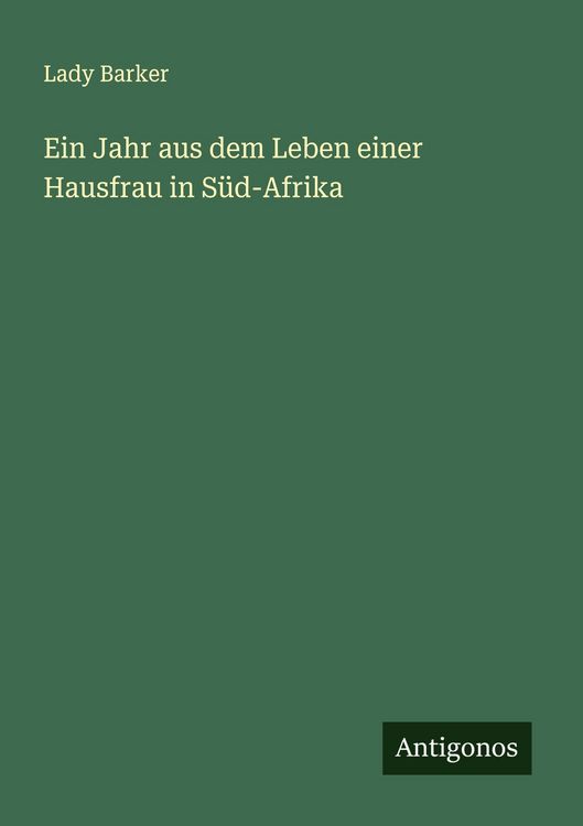 Produktbild: Ein Jahr aus dem Leben einer Hausfrau in S&uuml;d-Afrika