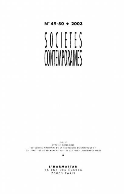 Produktbild: Societes contemporaine no. 49-50