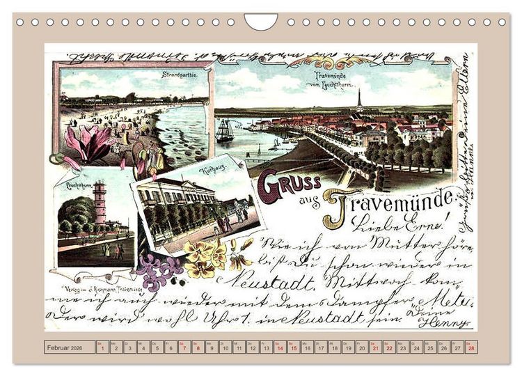 Produktbild: Gru&szlig; aus Travem&uuml;nde (Wandkalender 2026 DIN A4 quer), CALVENDO Monatskalender