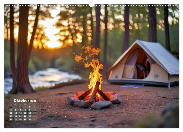 Produktbild: Camping-Life und Abenteuer (hochwertiger Premium Wandkalender 2026 DIN A2 quer), Kunstdruck in Hochglanz