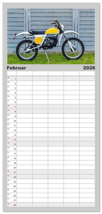 Produktbild: Familienplaner 2026 - Bella Macchina mit 5 Spalten (Wandkalender, 21 x 45 cm) CALVENDO