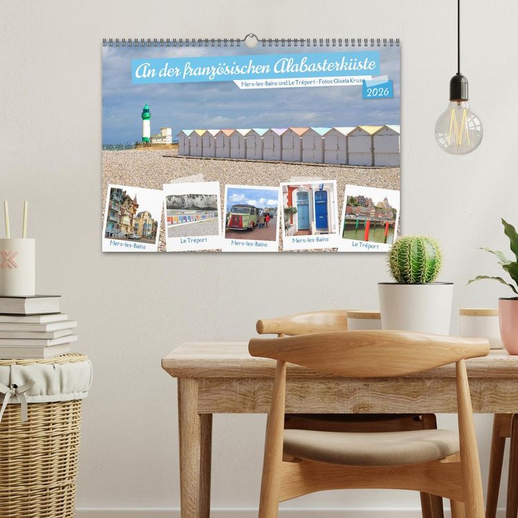 Produktbild: An der franz&ouml;sischen Alabasterk&uuml;ste - Mers-les-Bains und Le Tr&eacute;port (Wandkalender 2026 DIN A3 quer), CALVENDO Monatskalender