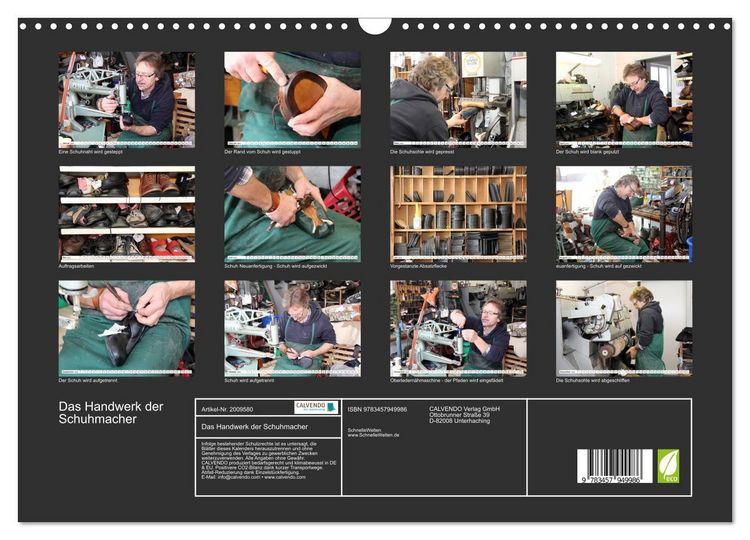 Produktbild: Das Handwerk der Schuhmacher (Wandkalender 2026 DIN A3 quer), CALVENDO Monatskalender