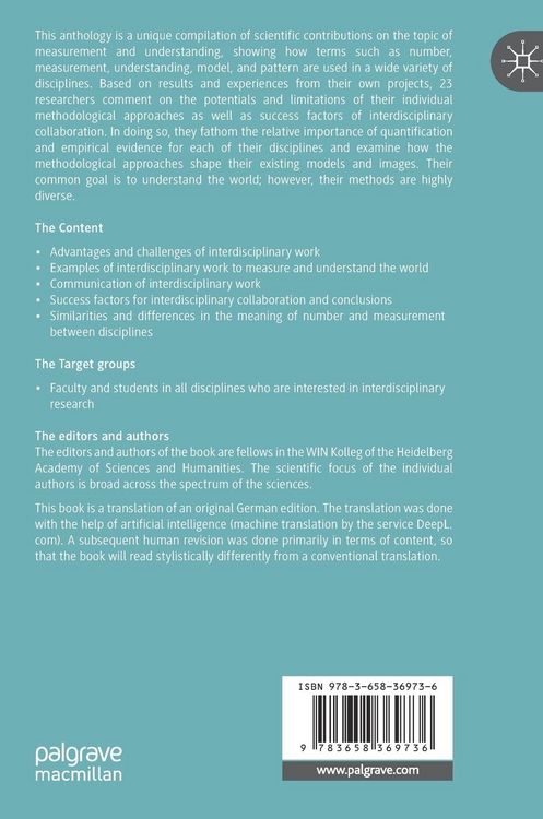 Produktbild: Measurement and Understanding in Science and Humanities