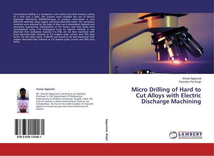 Produktbild: Micro Drilling of Hard to Cut Alloys with Electric Discharge Machining