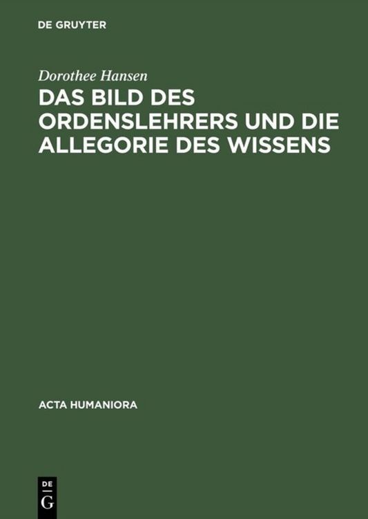 Produktbild: Das Bild des Ordenslehrers und die Allegorie des Wissens