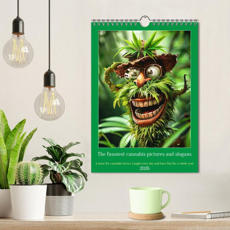 Produktbild: The funniest cannabis pictures and slogans (Wall Calendar 2026 DIN A4 portrait), CALVENDO 12 Month Wall Calendar