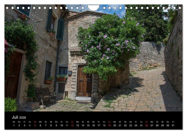 Produktbild: Bella Italia &ndash; Impressionen aus der Toskana und Ligurien (Wandkalender 2026 DIN A4 quer), CALVENDO Monatskalender