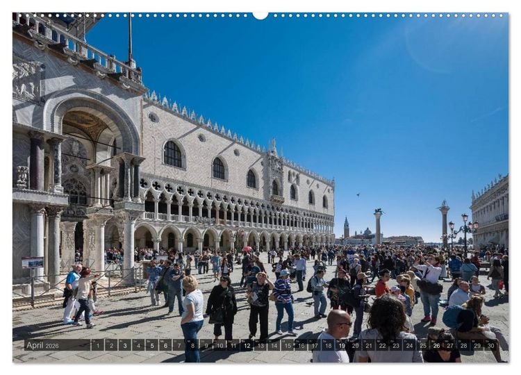 Produktbild: Venedig &ndash; Zauber der Lagunenstadt (Wandkalender 2026 DIN A2 quer), CALVENDO Monatskalender