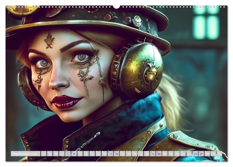 Produktbild: Starke Frauen - Steampunk Lebenswelten (Wandkalender 2026 DIN A2 quer), CALVENDO Monatskalender