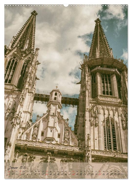 Produktbild: Regensburg - Charme der Altstadt (Wandkalender 2026 DIN A2 hoch), CALVENDO Monatskalender