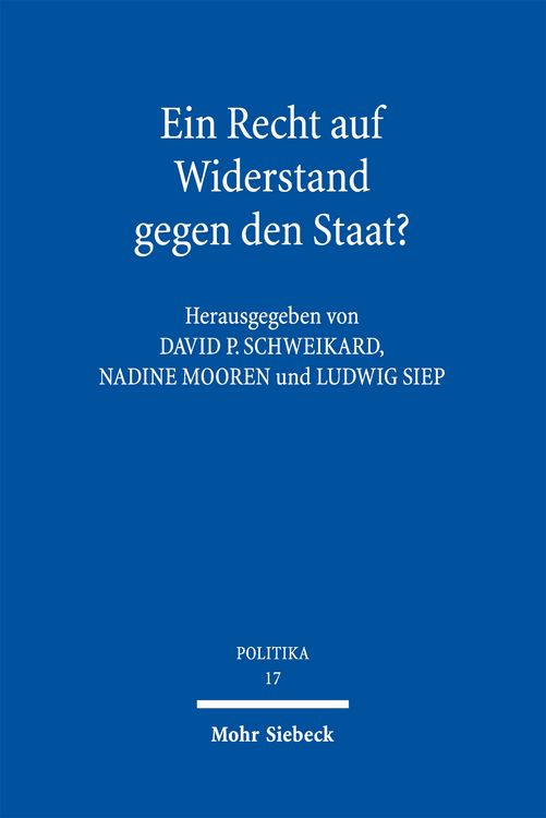 Produktbild: Ein Recht auf Widerstand gegen den Staat?