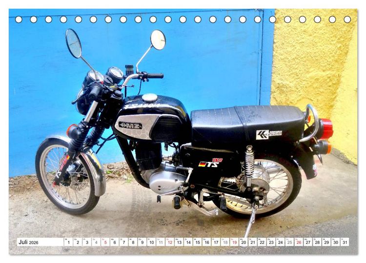 Produktbild: Motorrad-Legende MZ TS 150 - Ein Exportschlager der DDR (Tischkalender 2026 DIN A5 quer), CALVENDO Monatskalender