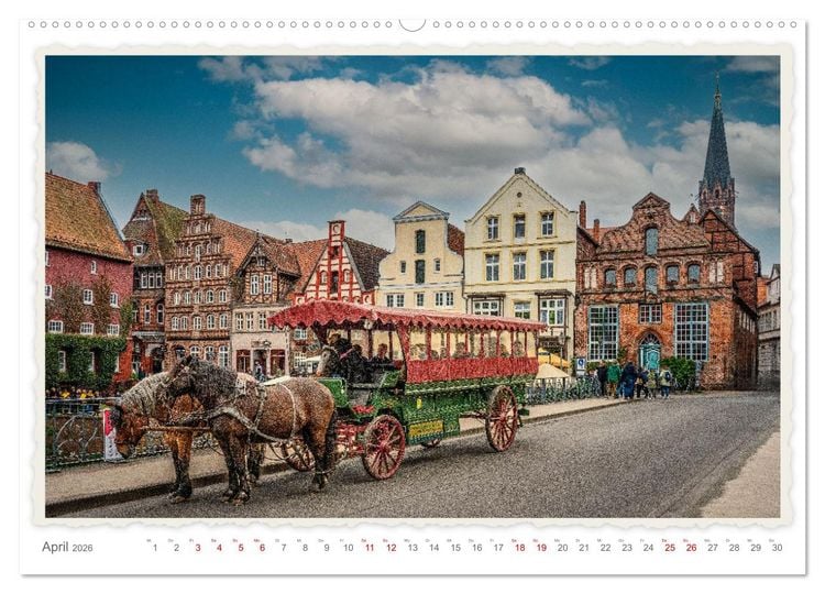 Produktbild: Malerisches L&uuml;neburg (hochwertiger Premium Wandkalender 2026 DIN A2 quer), Kunstdruck in Hochglanz