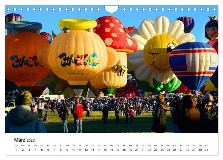 Produktbild: Balloon Fiesta New Mexico (Wandkalender 2026 DIN A4 quer), CALVENDO Monatskalender