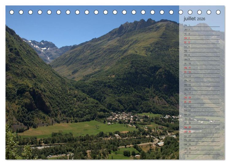 Produktbild: MONTAGNES Sommets des Hautes-Alpes (Calendrier de bureau 2026 DIN A5 vertical), CALVENDO calendrier mensuel