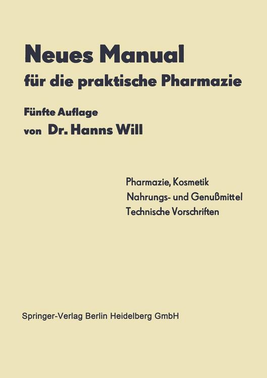 Produktbild: Neues Manual f&uuml;r die praktische Pharmazie