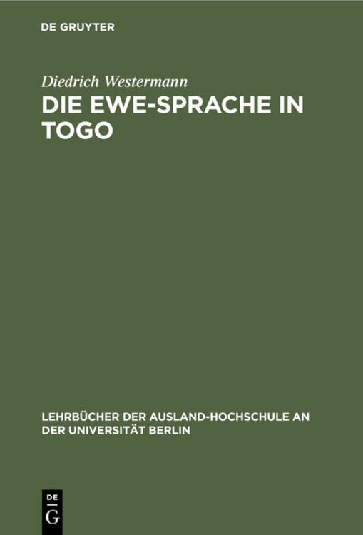 Produktbild: Die Ewe-Sprache in Togo