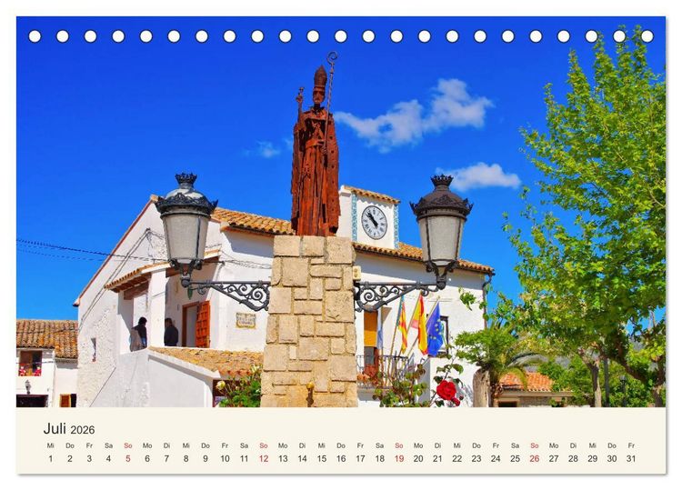 Produktbild: El Castell de Guadalest - In der Berglandschaft der Costa Blanca (Tischkalender 2026 DIN A5 quer), CALVENDO Monatskalender
