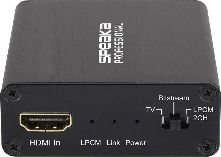 Produktbild: SpeaKa Professional Audio Extraktor SP-AE-H/TC-04v2 [HDMI - HDMI, Toslink, Klinke, Cinch] 3840 x 2160 Pixel