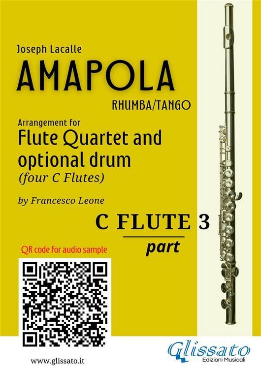 Produktbild: C Flute 3 part of "Amapola" for Flute Quartet