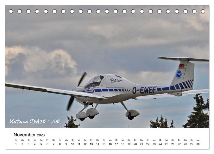 Produktbild: Fliegerschule Wasserkuppe (Tischkalender 2026 DIN A5 quer), CALVENDO Monatskalender