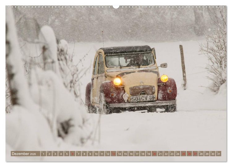 Produktbild: Die Ente ist sicher - Fahrspa&szlig; mit 2 CV Dolly (hochwertiger Premium Wandkalender 2026 DIN A2 quer), Kunstdruck in Hochglanz