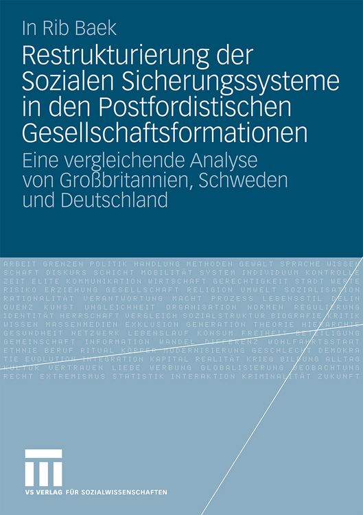 Produktbild: Restrukturierung der Sozialen Sicherungssysteme in den Postfordistischen Gesellschaftsformationen