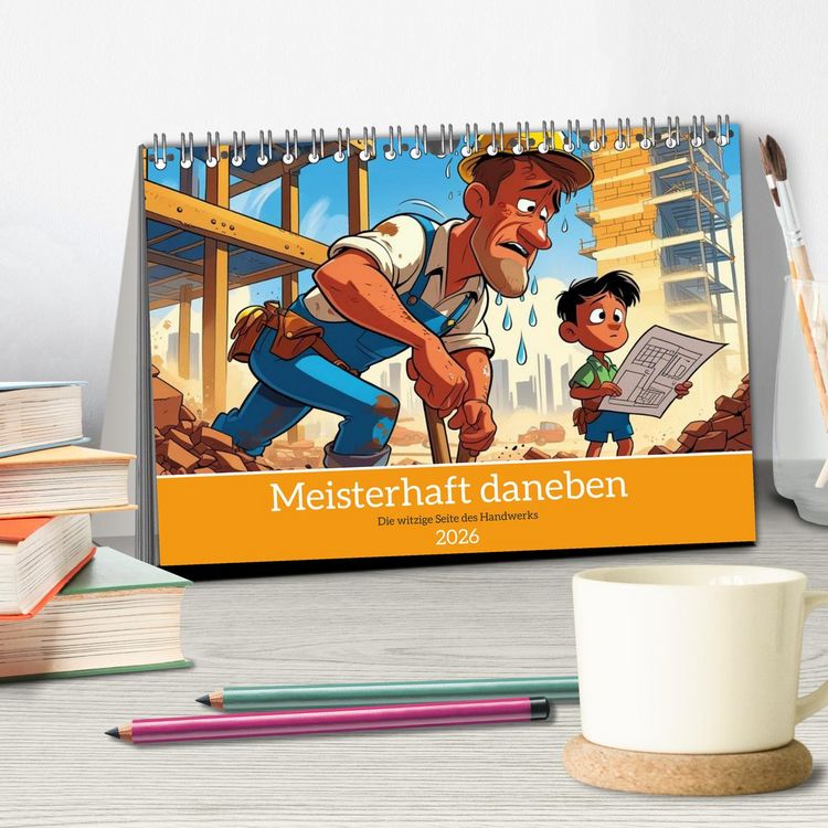 Produktbild: Meisterhaft daneben &ndash; Die witzige Seite des Handwerks (Tischkalender 2026 DIN A5 quer), CALVENDO Monatskalender