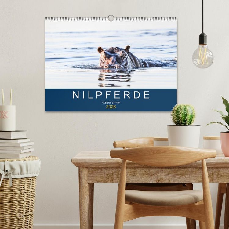Produktbild: Nilpferde, Kolosse in Afrika (Wandkalender 2026 DIN A3 quer), CALVENDO Monatskalender