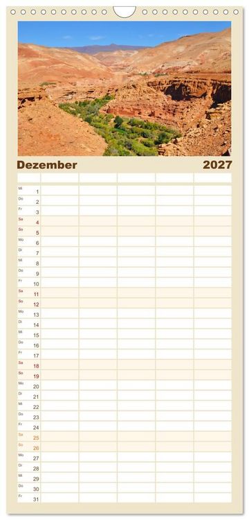 Produktbild: Familienplaner 2027 - Erlebe mit mir das traumhafte Marokko mit 5 Spalten (Wandkalender, 21 x 45 cm) CALVENDO