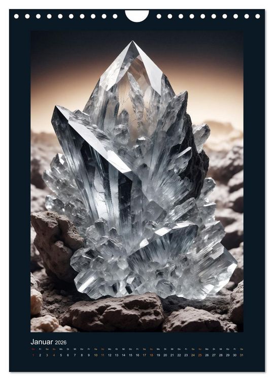 Produktbild: Fantastische Mineralien - Geheimnisvolle Sch&auml;tze (Wandkalender 2026 DIN A4 hoch), CALVENDO Monatskalender