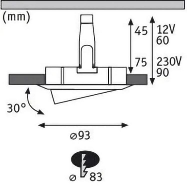 Produktbild: Paulmann Nova Bad-Einbauleuchte Halogen GU10, GU5.3 35W IP65 Wei&szlig; (matt)