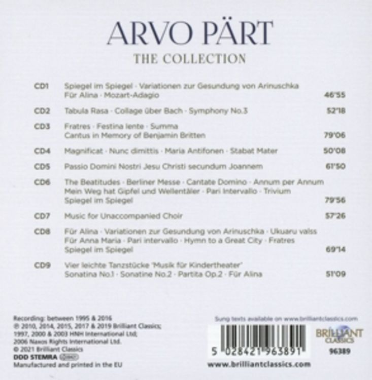 Produktbild: Arvo P&auml;rt Collection