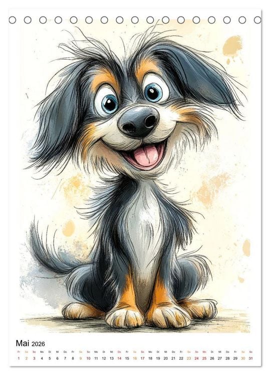 Produktbild: Hunde mit Humor (Tischkalender 2026 DIN A5 hoch), CALVENDO Monatskalender