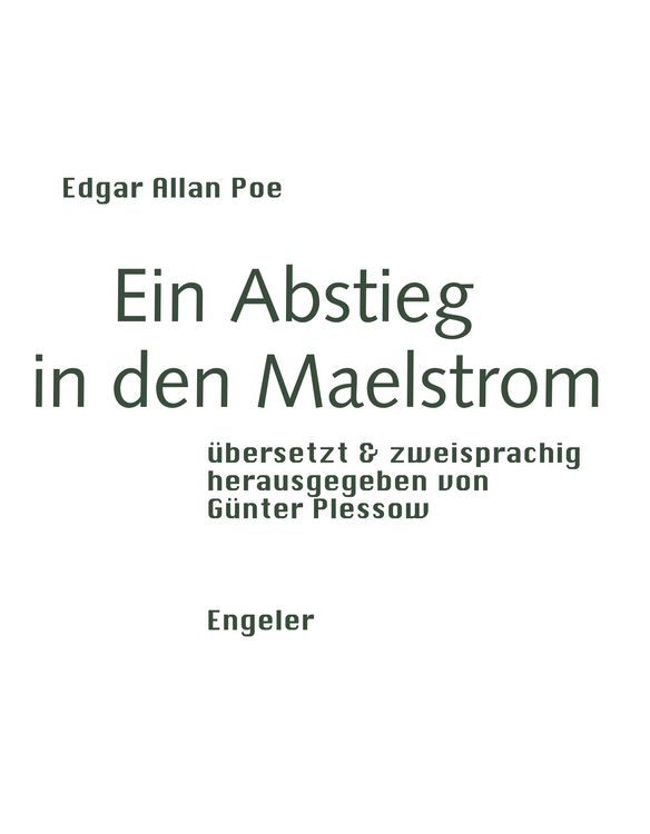 Produktbild: Ein Abstieg in den Maelstrom