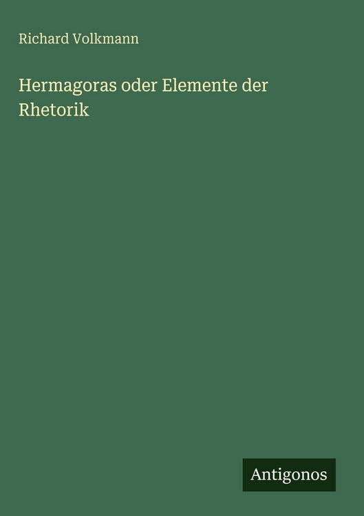Produktbild: Hermagoras oder Elemente der Rhetorik