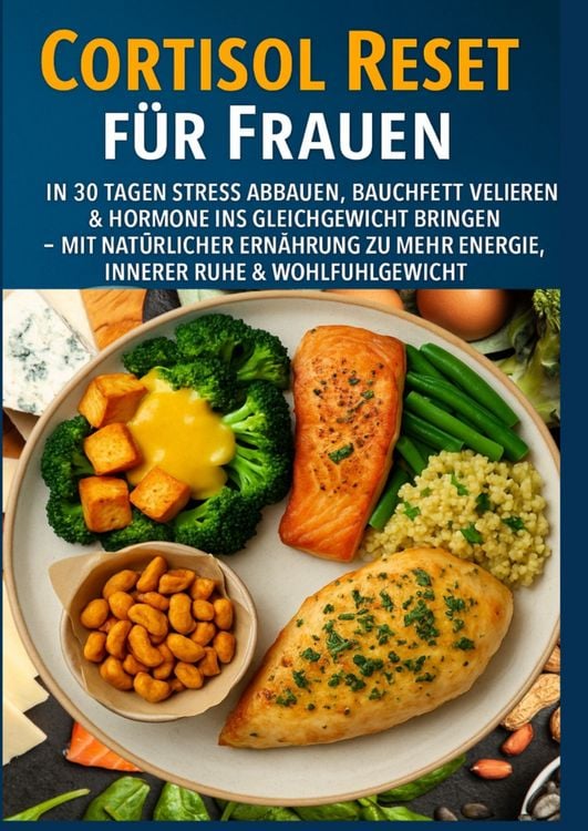Produktbild: Cortisol Reset f&uuml;r Frauen: In 30 Tagen Stress abbauen, Bauchfett verlieren & Hormone ins Gleichgewicht bringen(FARBAUSGABE)