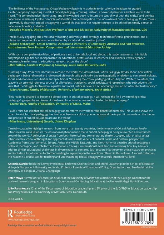 Produktbild: International Critical Pedagogy Reader