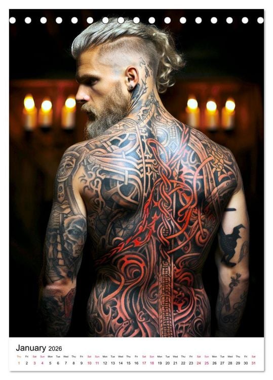 Produktbild: Tattoo Tales (Desk Calendar 2026 DIN A5 portrait), CALVENDO 12 Month DeskCalendar