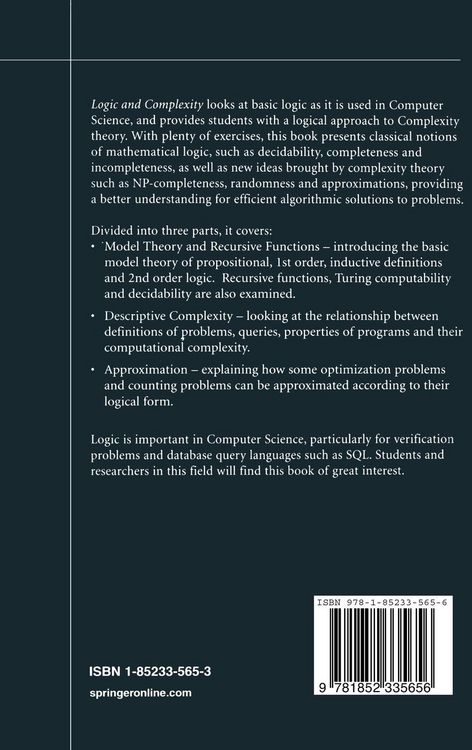 Produktbild: Logic and Complexity