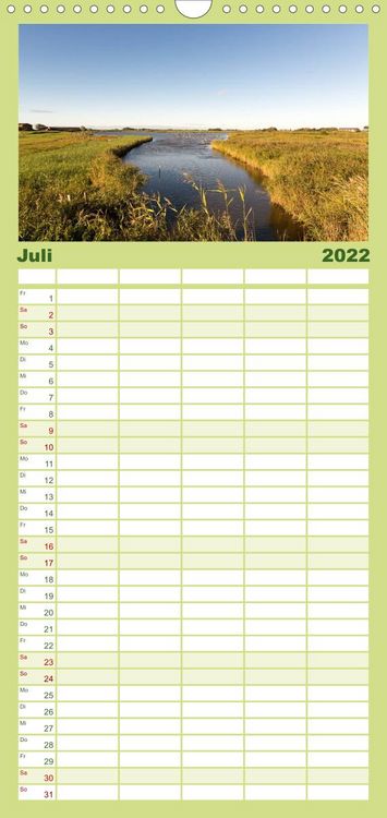 Produktbild: Familienplaner Pellworm 2022 (Wandkalender 2022 , 21 cm x 45 cm, hoch)