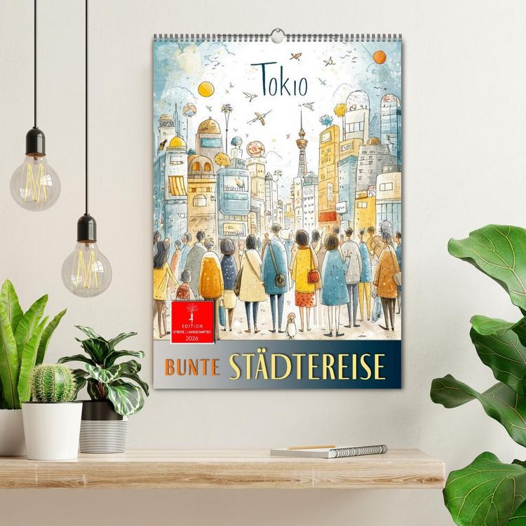 Produktbild: Bunte Weltreise (Wandkalender 2026 DIN A2 hoch), CALVENDO Monatskalender