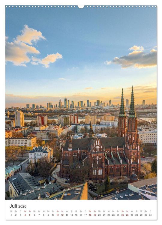 Produktbild: Warschau - Die wundersch&ouml;ne Hauptstadt Polens. (hochwertiger Premium Wandkalender 2026 DIN A2 hoch), Kunstdruck in Hochglanz