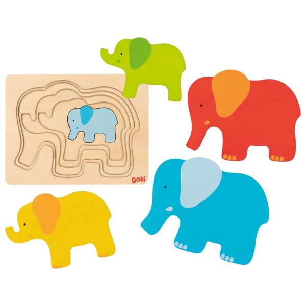Produktbild: Schichtenpuzzle Elefant