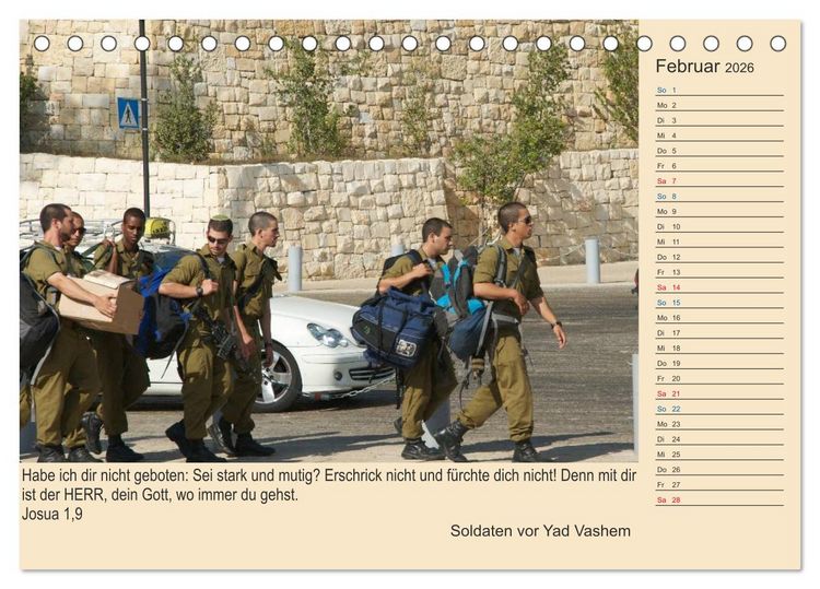 Produktbild: Jerusalem mit Bibelversen / Geburtstagsplaner (Tischkalender 2026 DIN A5 quer), CALVENDO Monatskalender