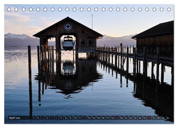 Produktbild: Stille Tage am Chiemsee (Tischkalender 2026 DIN A5 quer), CALVENDO Monatskalender