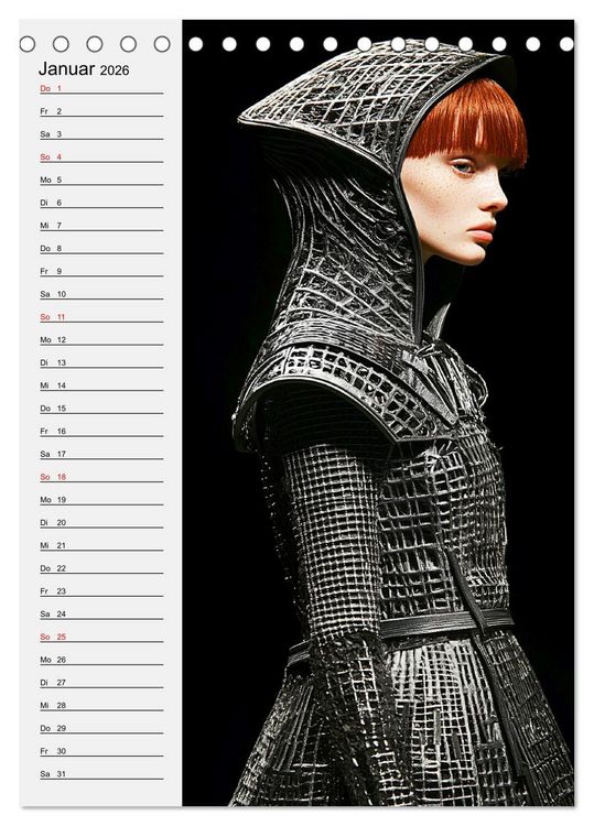 Produktbild: Armor Couture. Mode inspiriert vom Mittelalter (Tischkalender 2026 DIN A5 hoch), CALVENDO Monatskalender