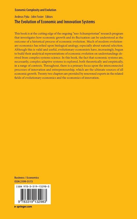 Produktbild: The Evolution of Economic and Innovation Systems